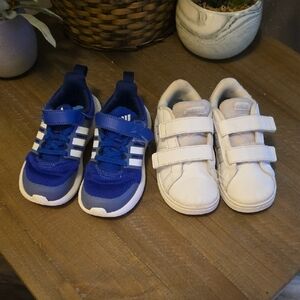 Adidas Kids Blue and White Sneakers